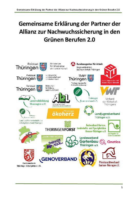 Partner der Allianz zur Nachwuchssicherung in den Grünen Berufen