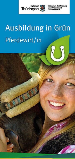 Cover_Flyer Ausbildung in Grün. Pferdewirt/in