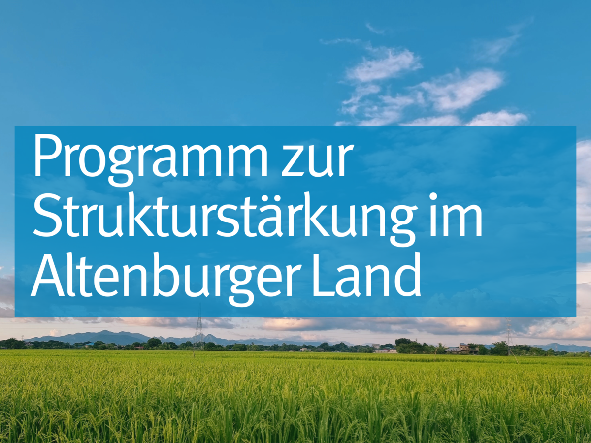 Symbolbild: Programm zur Strukturstärkung im Altenburger Land